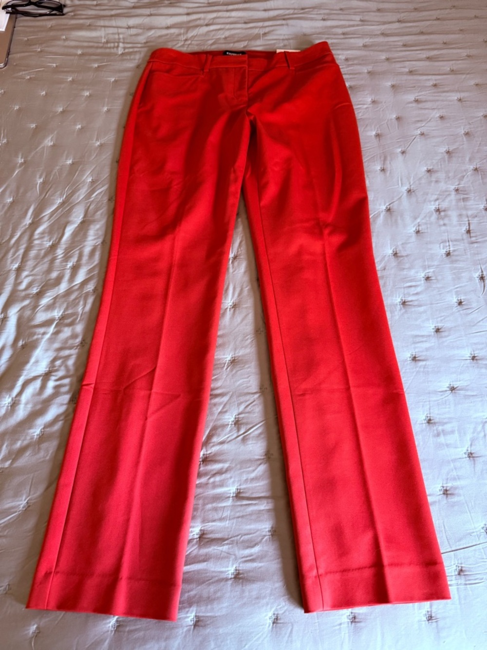 Express Columnist 10L Slim Mid Red Rise Stretch Dress Pants